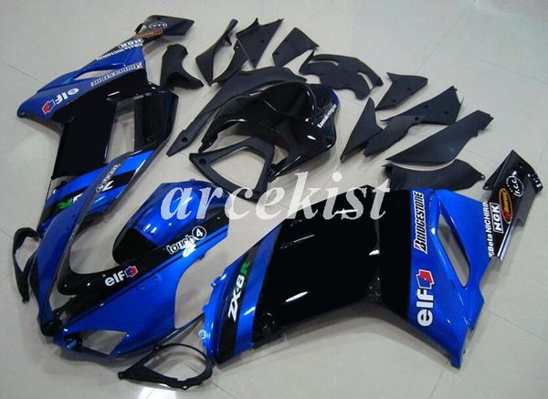 

new abs motorcycle fairings set fit for kawasaki ninja zx-6r zx6r 2007 2008 6r 07 08 body set custom blue