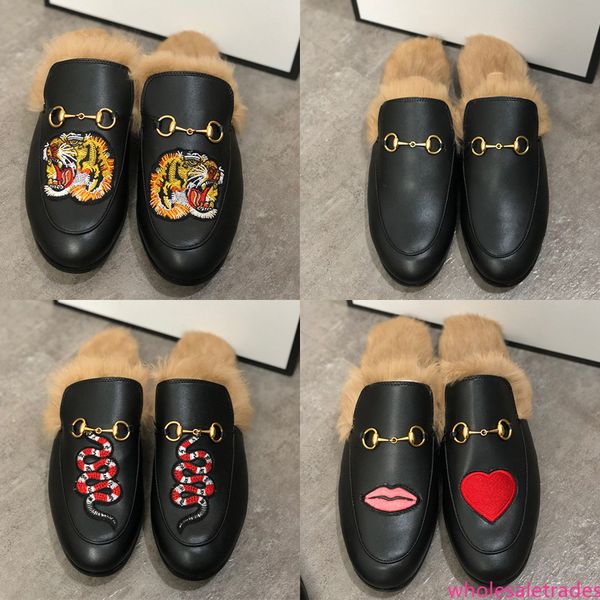 

men designer slippers princetown fur slippers fur mules flats chain ladies casual shoes women mens loafers muller slipper shoes furry slides