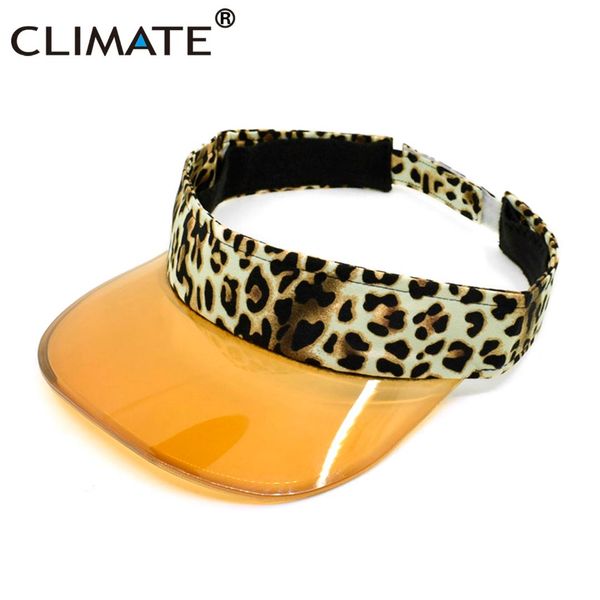 

climate leopard sun visor women transparent visor print summer cap sun hat air caps leisure beach casquette, Blue;gray