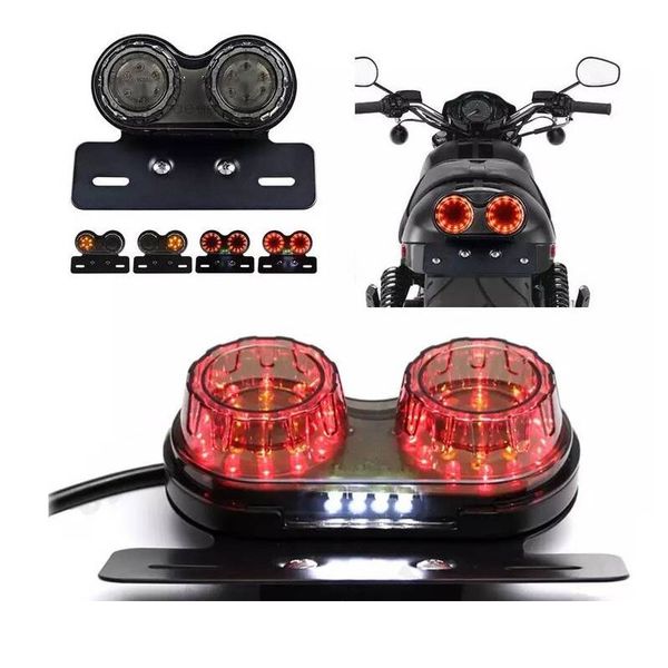 

universal motorcycle led taillight rear tail brake light holder turn signals
