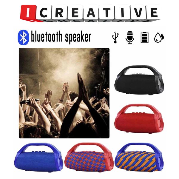 

10w portable bluetooth speaker outdoor waterproof stereo 3d subwoofer wireless speaker with led light flashlight lighting tg136