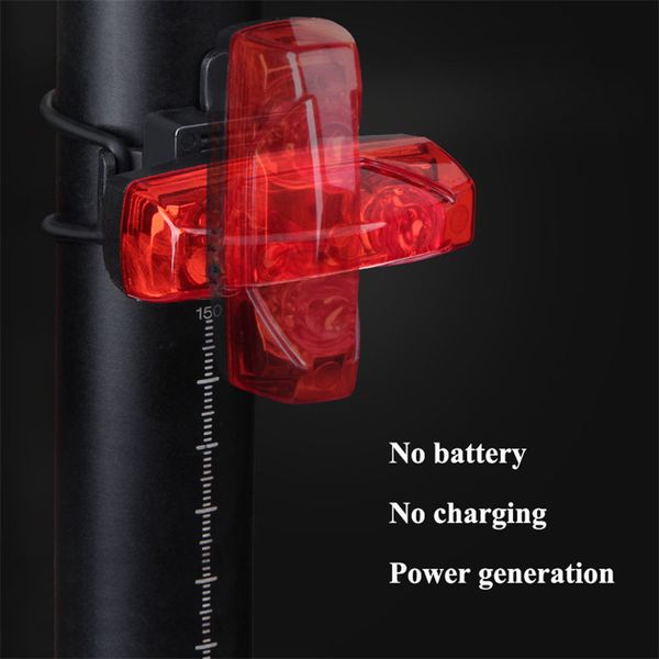 

bike light bicycle taillight induction warning ipx-4 waterproof red plastic bicycle seat tube lamp magnetic power generate