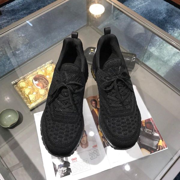 

g2 мода повседневной обуви высокого качества спортивной обувь мужских кроссовок удобных дышащая вязаные гамаши оригинальной упаковка коробка, Black