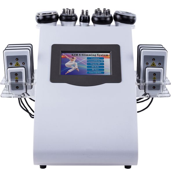 

6 in 1 ultrasonic cavitation lipolaser rf vacuum slimming machine body sculpture skin tighten salon beauty machine