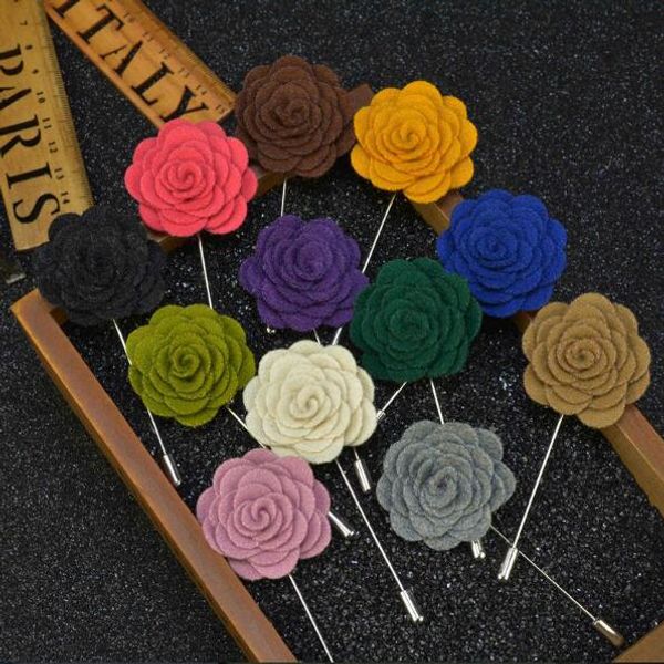 100 pz uomo donna 3D fiore rosa spilla per abiti colletto cappotto invernale per la festa nuziale decorazione gioielli regalo faovr