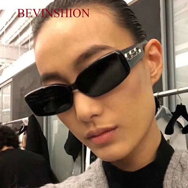 

new 2019 vinatge square sunglasses men european and american fashion sun glasses women wide leg hip hop catwalk celebrity, White;black