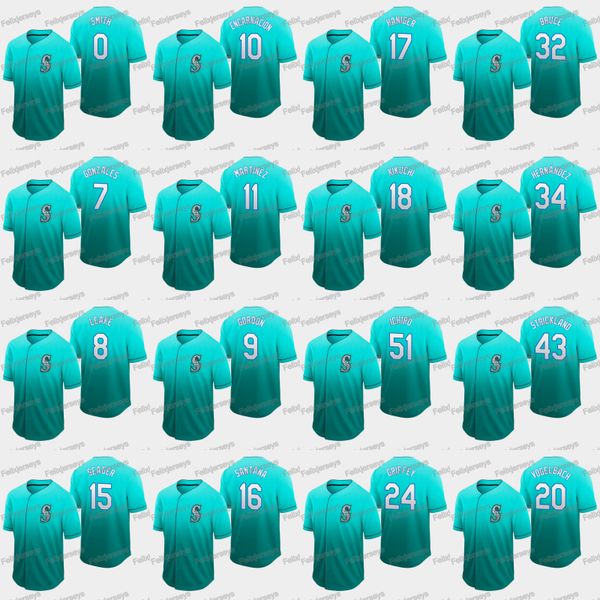 

16 Domingo Santana 2019 New Dee Gordon Yusei Kikuchi Mariners Edwin Encarnacion Ichiro Suzuki Ryon Healy Jay Bruce Mitch Haniger Jerseys