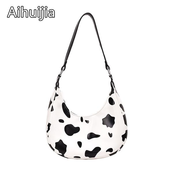 

pu leather shoulder bags for female handbags bolsas 2020 new women armpit bag fashion milk semicircle shoulder bags
