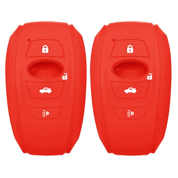 

2pcs remote control 4 buttons key fob cover rustproof soft silicon portable shell anti scratch car protection case for