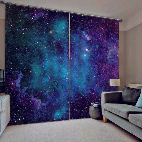 

blue sky curtains star 3d curtains living room bedroom drapes cortinas customized size blackout curtain