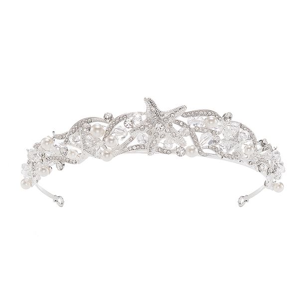 

eseres fashion sliver tiaras bridal hair accessories women headbands girls hair jewelry queen diadem, Golden;white