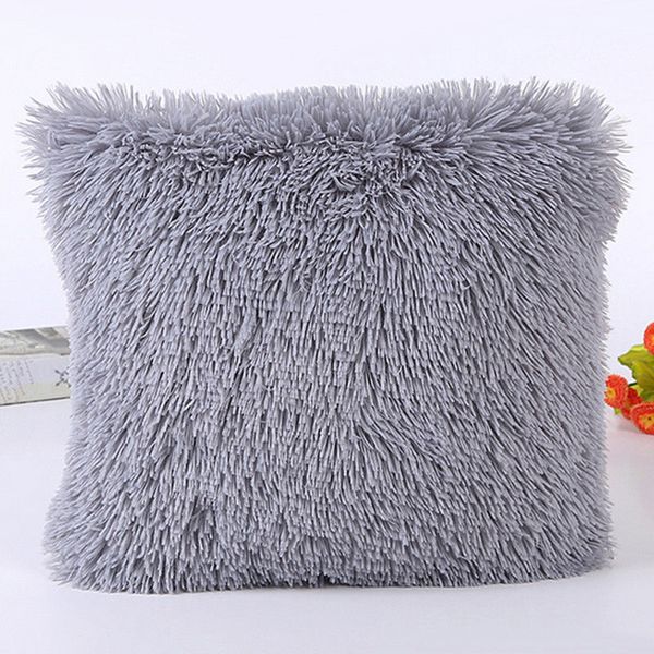 

sea lion cashmere pillowcase short plush pillow cover popular square plush furry pillowcase cover home bed room decoration