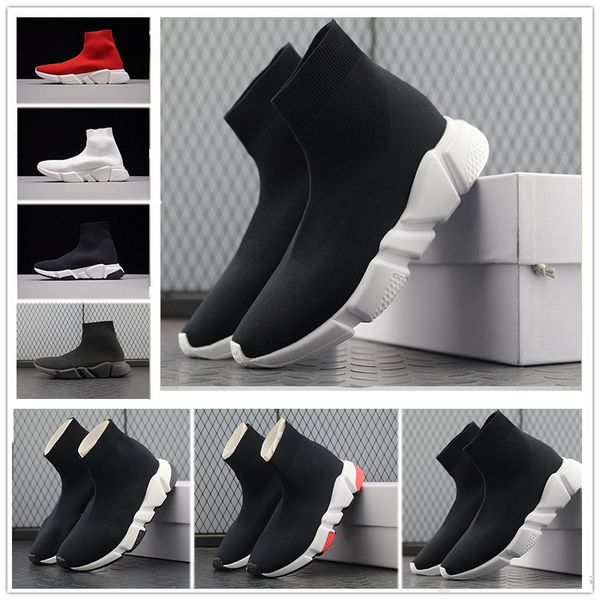 

ale new sock shoes triple s sneakers speed trainers flat fashion women mens black red outdoor casual socks zapatillas shoe