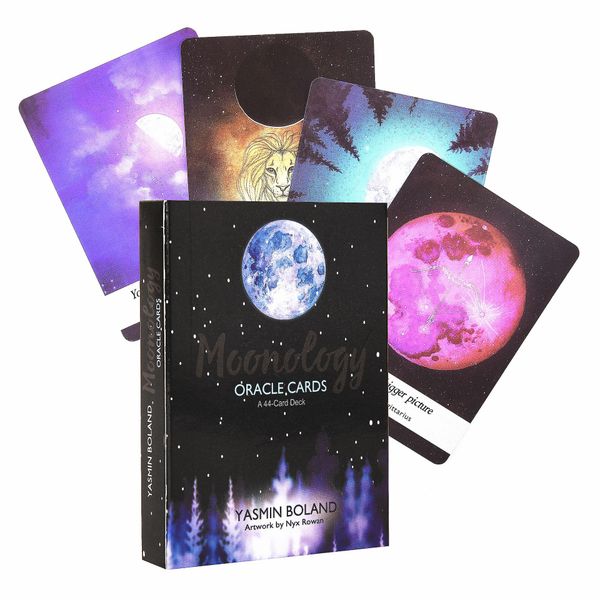 

moonology oracle карты 44-карточная колода и электронный путеводитель таро карточная игра toy moon's power, чтобы получить ясность в вашей ж