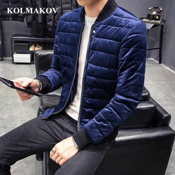 

kolmakov men's clothing new arrival fashion short parka man winter bomber jackets homme velvet short coats male large size -5xl, Tan;black