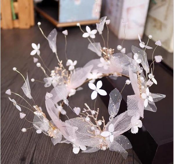 

pink headdress bride new crown wedding hair accessories wedding sweet accessories birthday crown female, Silver