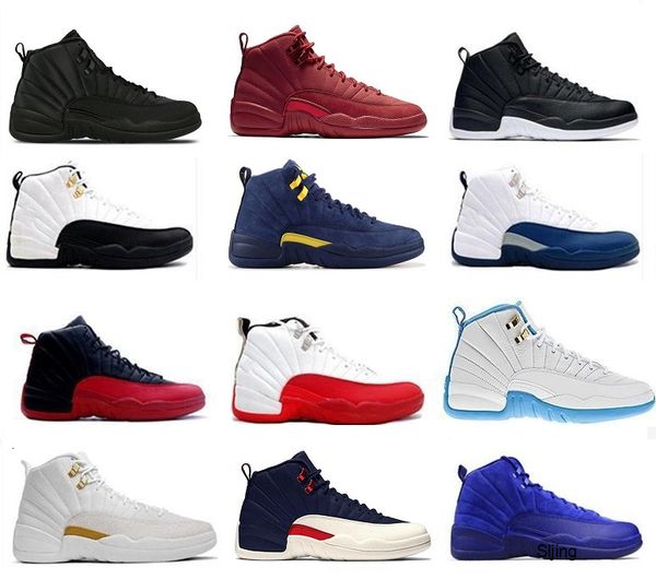 

new 12 12s glass of 2003 winterized ovo white gym red dark grey basketball shoes men women t taxi blue suede flu game cny j12 seankers