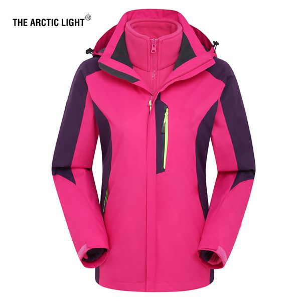 

the arctic light outdoor hiking trekking hunting rain jacket women waterproof windbreaker wind breaker 3 in 1 camping jacket