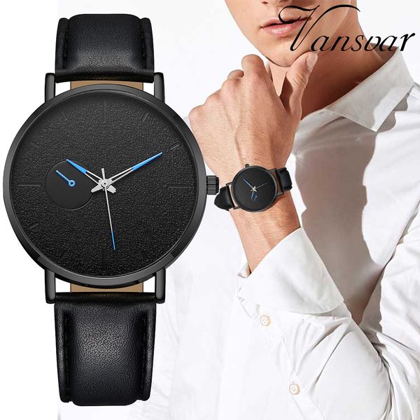 

new fashion 2019 watches quartz men's watch black glass leather belt watch men wrist watches creative relogio masculino sale, Slivery;brown