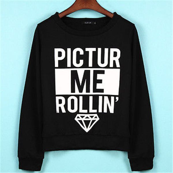 

casual autumn womens pullover jumper hoodie long sleeve coat sweatshirt blusas new, Black