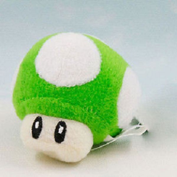 

2.5 inch green mushroom plush mini keychain cute doll