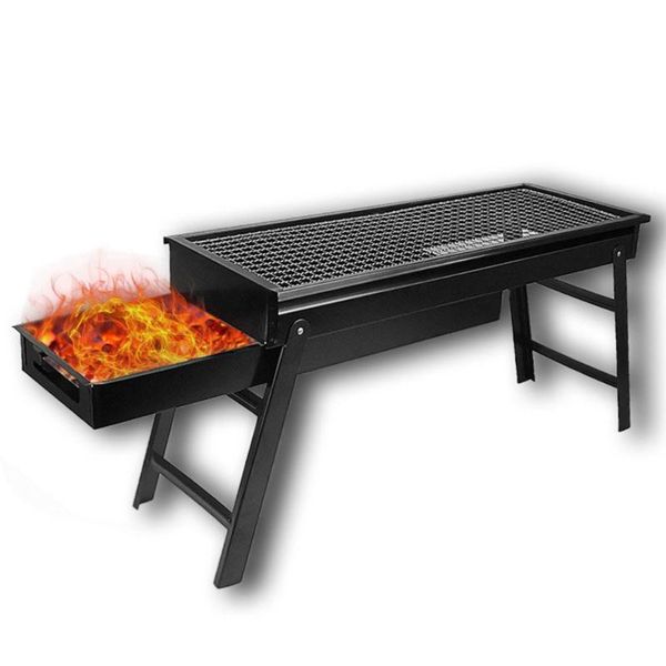 

portable drawer charcoal grill for camping bbq separate detachable folding bbq grill easily cleaned #3