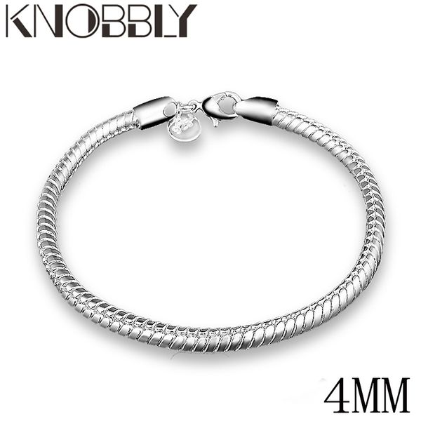 

925 sterling silver rose gold charm bracelets fit women diy jewelry, Golden;silver