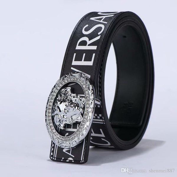 

new mens designer belts luxury belt brand cowhide belts casual fashion smooth buckle with brand logo 6 colors optional dfe, Black;brown