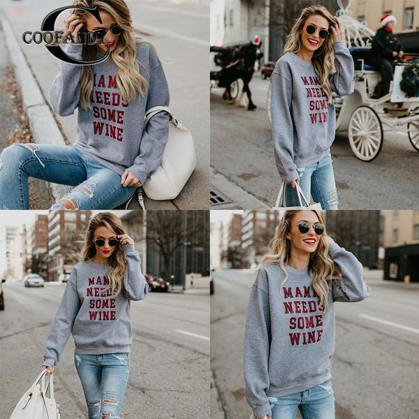 

women casual letter pullover long sleeve gray red o-neck autumn, winter autumn none loose sweatshirt, Black