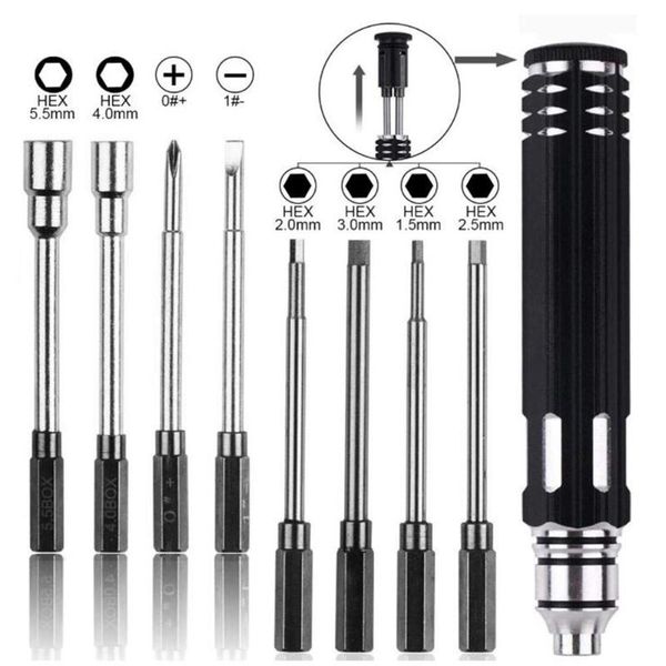 

screwdriver set 8-in-1 rc screwdriver tools kit repair accessories for rc helicopter boat cars parafusadeira screw driver