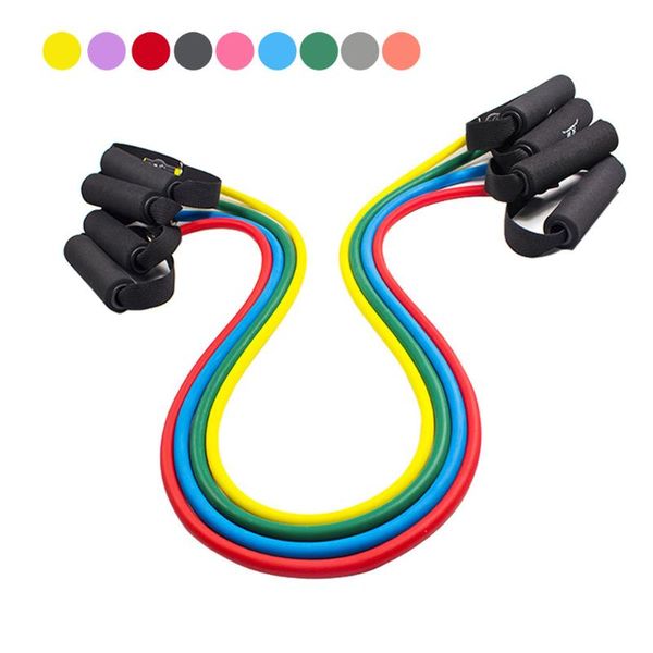

heavy resistance fitness band stretch body shape latex yoga rope 8 color