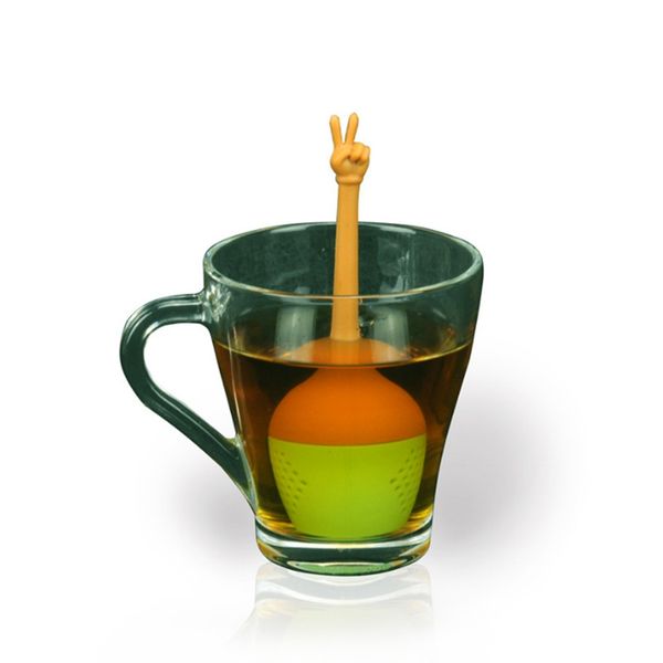 

1pcs силикон thumb чай infuser фильтр чай кофе специй держатель творческий teaware
