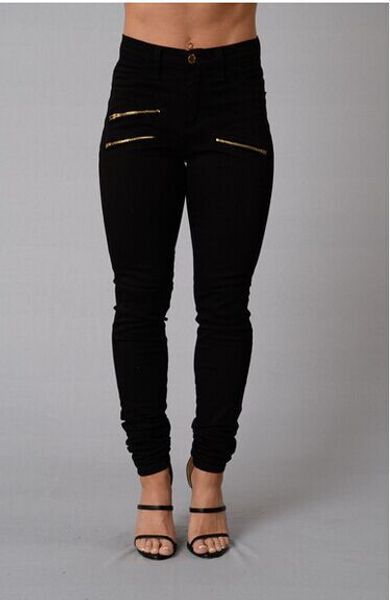 

fashion high waisted women jeans 2018 skinny stretch denim pants clothes women, Blue