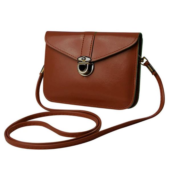 

women bag leather handbag single shoulder messenger phone bag fashion zero purse joker simple popular pure color casual h1