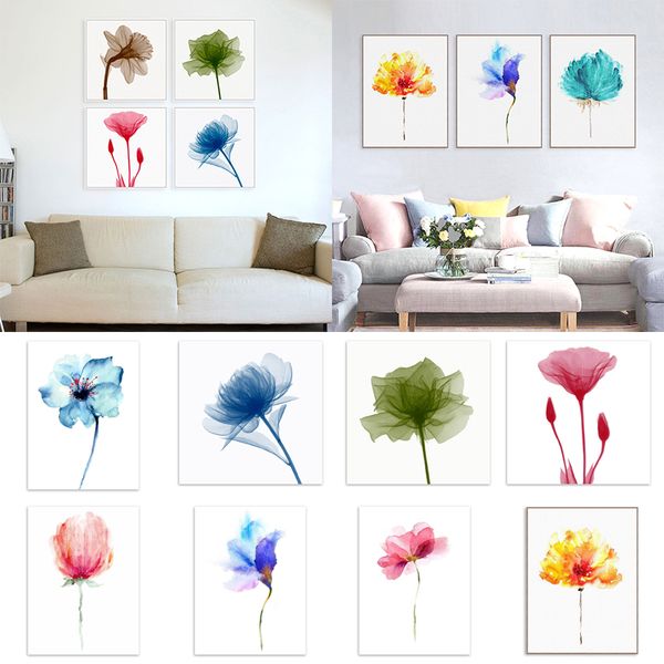 

new poster northern europe decoration small fresh modern p home abstract simple drawing core flowers hanging pictures