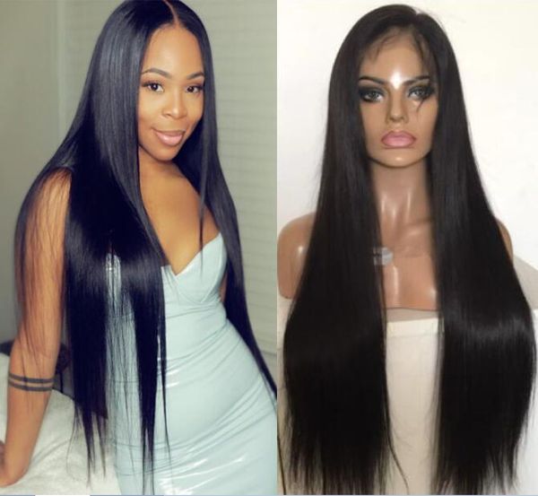 Celebrity Wig Lace Front Wig Silky Straight Natural Color 10a