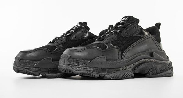 

dhl triple s trainers 531388 all black sports shoes,running shoes,with original shoes box,size 35-45,color 17