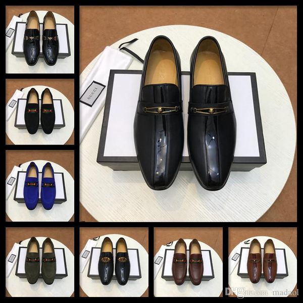 

18ss 2020 new arrival men leather slip on shoes men round toe summer footwear male office work shoes sapato social masculino yyy11, Black