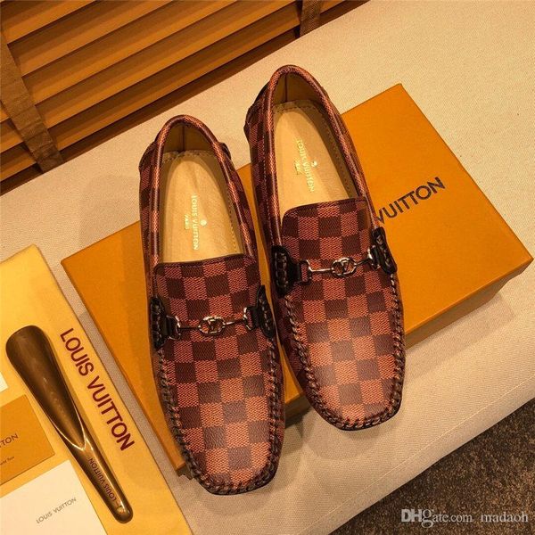 

20wn 2020 new men обувь повседневной кожи дышащих мокасины мокасины мужской квартира обувь luxury fashion слип на вождении обуви большого ра, Black