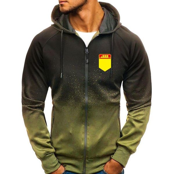 

jacket men casual gradient color hooded sweatshirts zipper hoodies man clothing pt