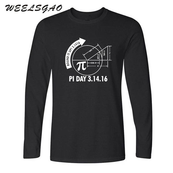 

fashion round it up math graph long sleeve t-shirt casual streetwear funny men o-neck t shirt tees, White;black