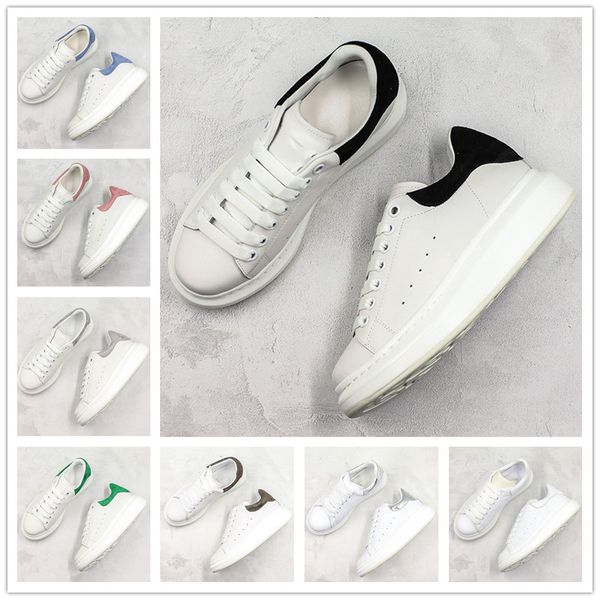 

без коробки)2019 мода повседневная обувь мужская женская повседневная кроссовки роскошные дизайнеры обувь кожа сплошные цвета обуви, Black