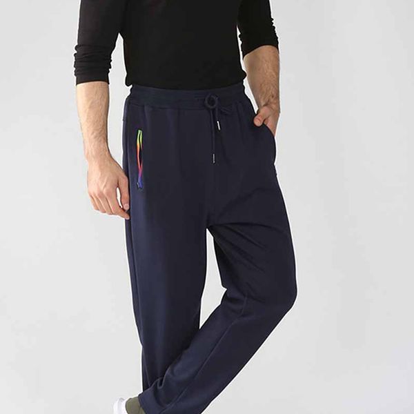 

2019 plus size large size sweatshirt pants men loose casual full length pants trousers men knitting sweatpants streetwear, Black