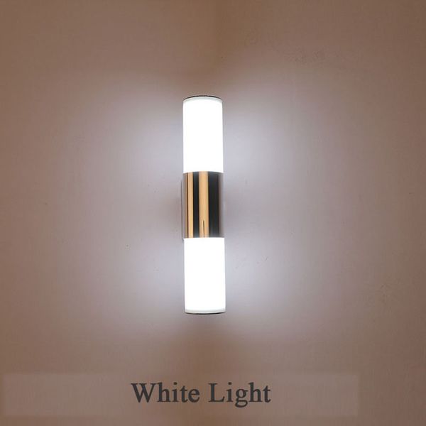 

modern simple comfortable stainless steel bedroom bathroom moisture-proof tube type led cabinets light mirror front wall lamp