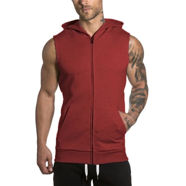 

men's hiking vests sleeveless hoodies tank sports tactical vest sweatshirt cardigan waist coat for camping sunning sport, Gray;blue