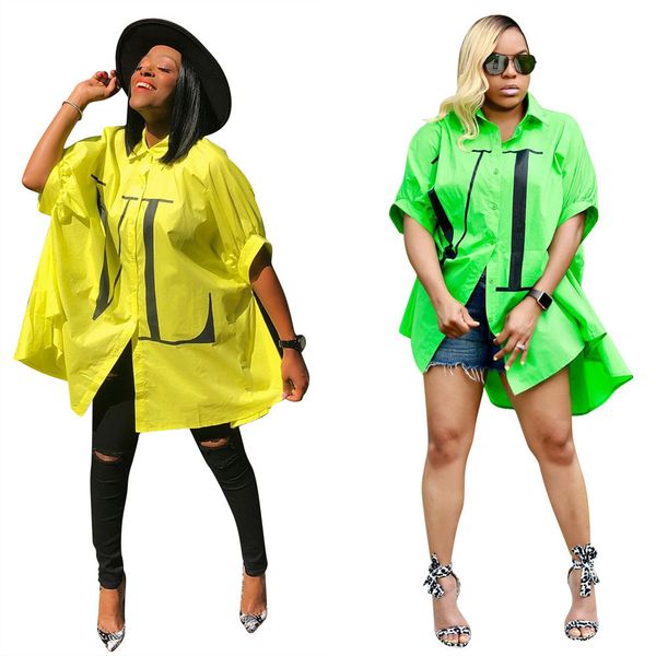 

ls6311 костюм-платье личность письмо печать рубашка, White