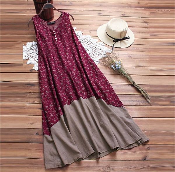 

bohemian dress v neck sleeeveless mid calf dresses beach dress female clothing pocket tiered button, Black;gray