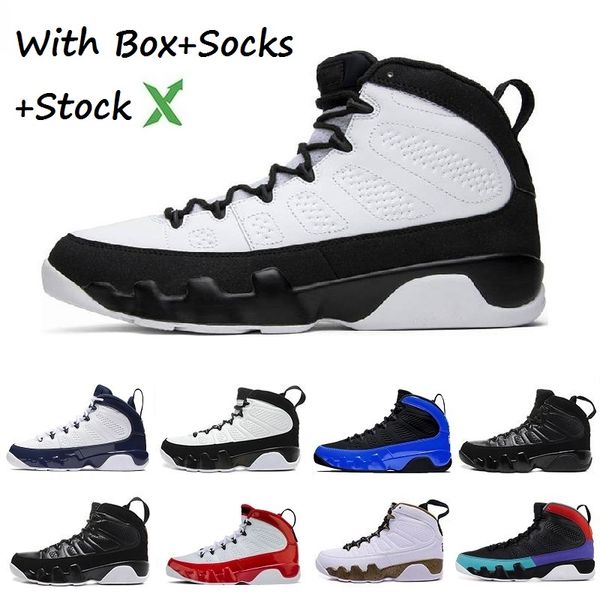 

stock x 9 9s mens basketball shoes cool grey black white bred dream it do it og space jam statue j9 retro sneakers