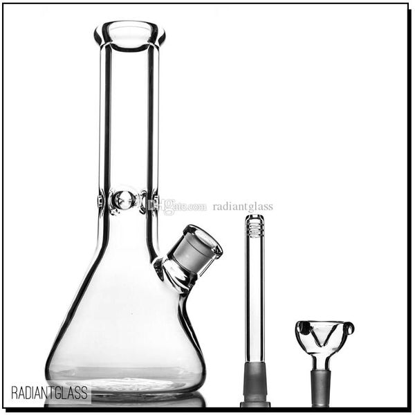 9mm Beaker Bong 12 polegadas de espessura elefante Joint hookahs cachimbo de água de vidro com 14/18 design clássico