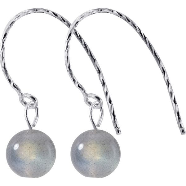 

new wedding earrings 100% 925 sterling silver round moon stone dangle earring for women girls mothers gifts fine jewelry, Black